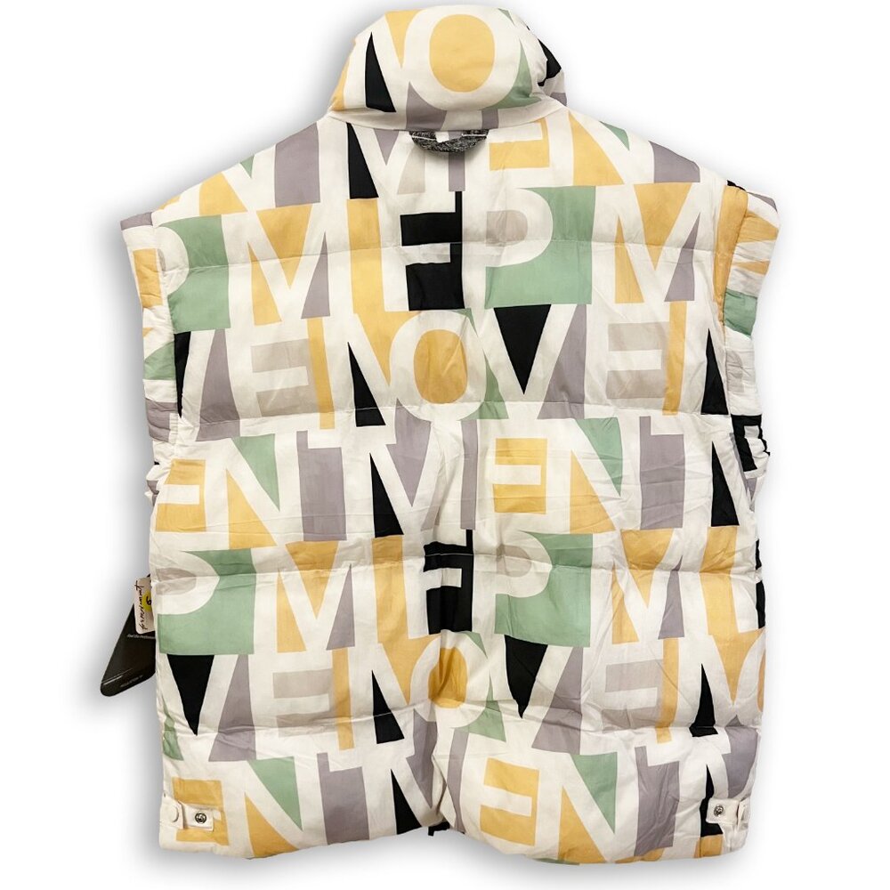 Free People FP Movement | In a Bubble Printed Puffer Vest in Blocked Logo NWT - Picture 6 of 12